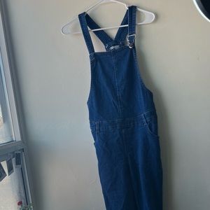 Full length denim jumpsuit